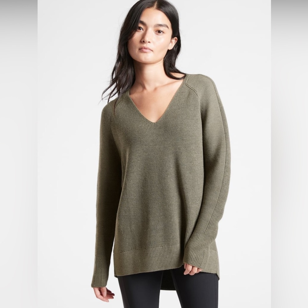 Athleta Hanover V Neck Sweater